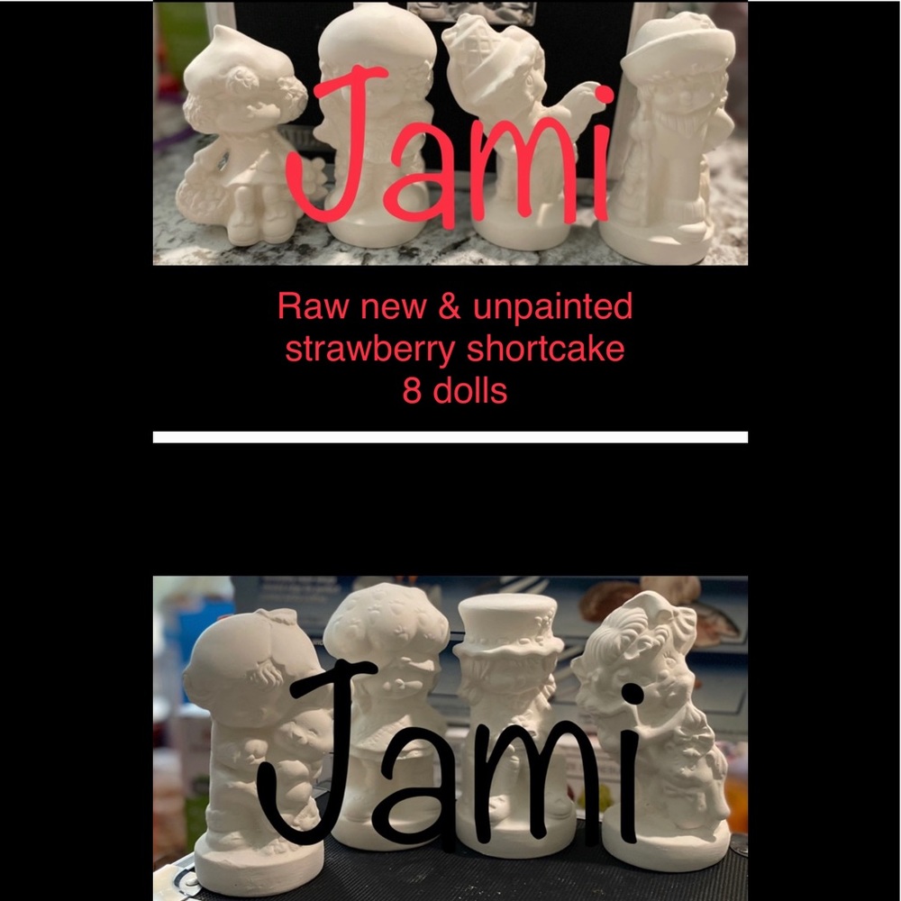 NEW 8 strawberry shortcake vintage ceramic Dolls